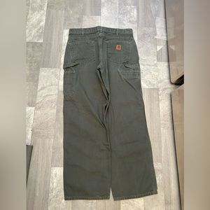 36x32 DARK MOSS Carhartt Carpenter Jeans